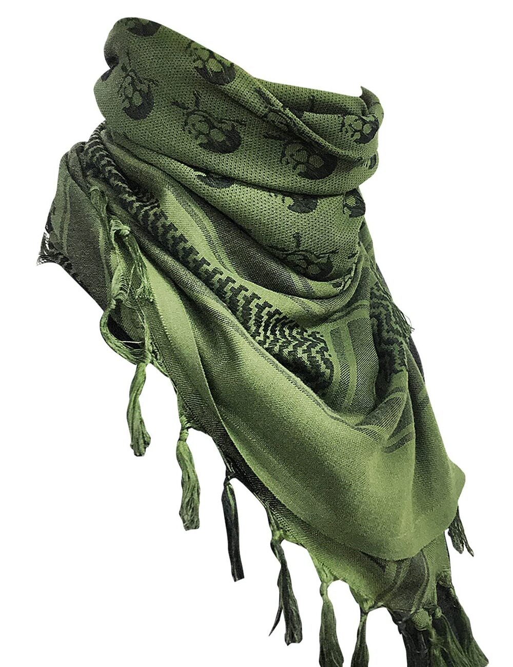 6955 Cotton Shemagh Scarf Military Tactical Desert Keffiyeh HeadScarf Arab